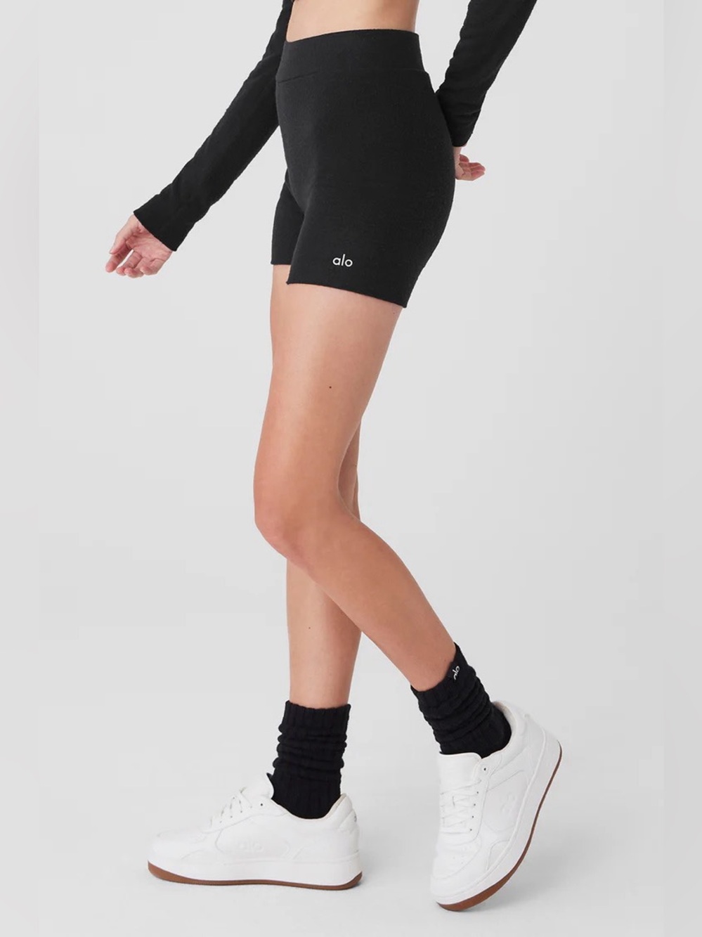 Alo Alolux High-Waist Me Time Short Small Black - Picture 4 of 9